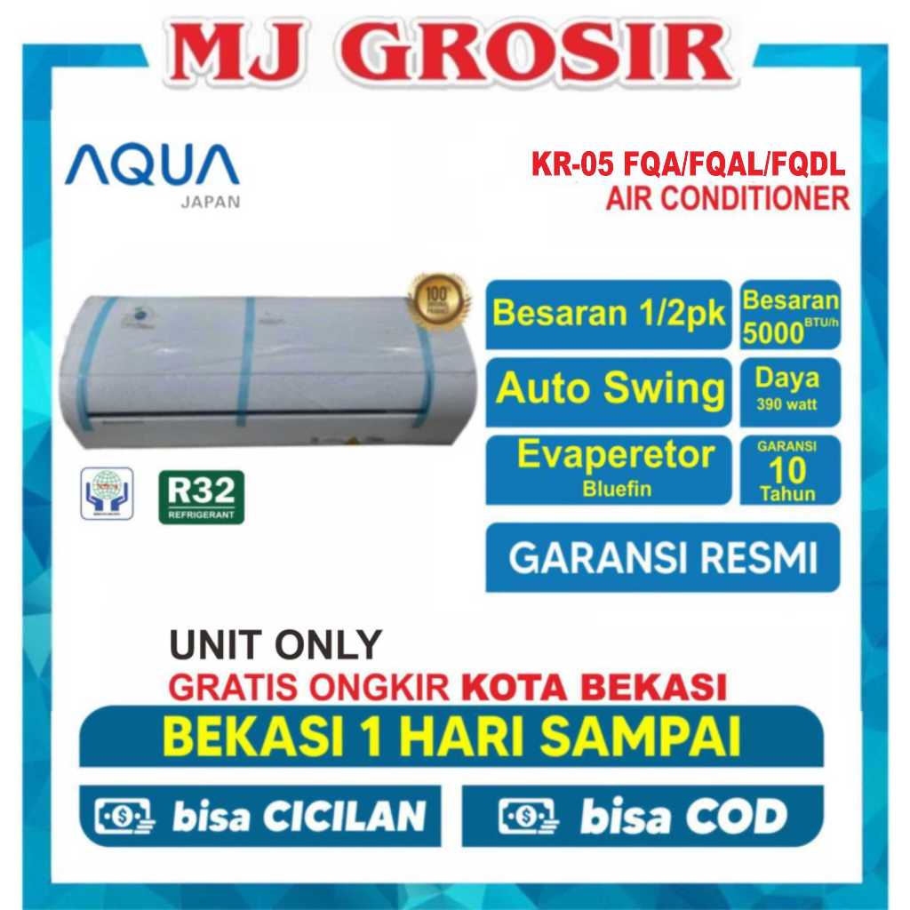 AC AQUA JAPAN KR 05 FQA/FQAL/FQDL- KRV 06 WP 0.5 PK 1/2 R32 LOW WATT LOW VOLT UNIT ONLY