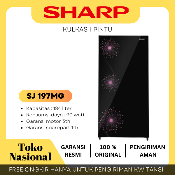 [Cianjur] Kulkas 1 Pintu Sharp SJ 197MG