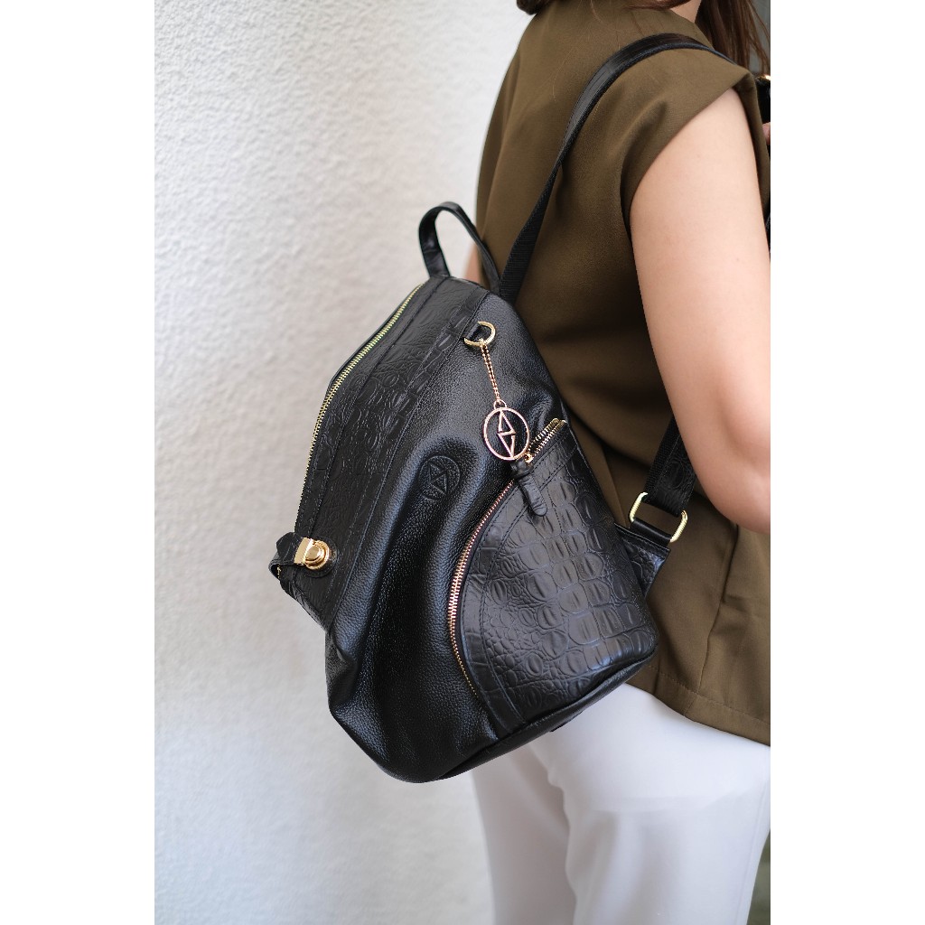 Sendy Leather HEIDY Tas Ransel Wanita Backpack Rucksack Tas Punggung Kulit Sapi Asli