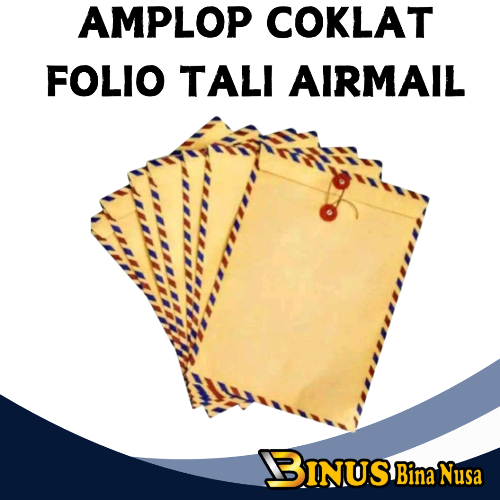 

Amplop coklat folio tali 310 AIRMAIL