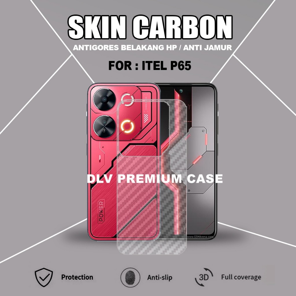 ITEL P40 ITEL P65 ITEL P55 4G ITEL P55 5G ITEL P70 SKIN CARBON TRANSPARAN ANTIGORES BELAKANG ITEL P4