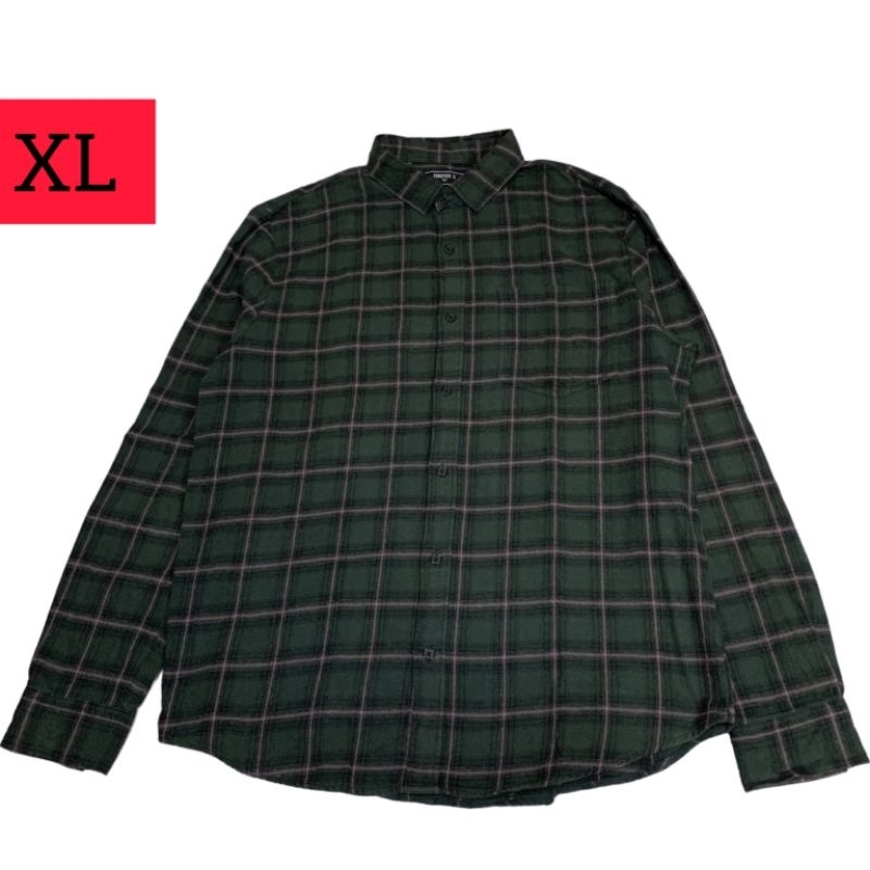 Kemeja flanel FOREVER 21 men ( size XL )