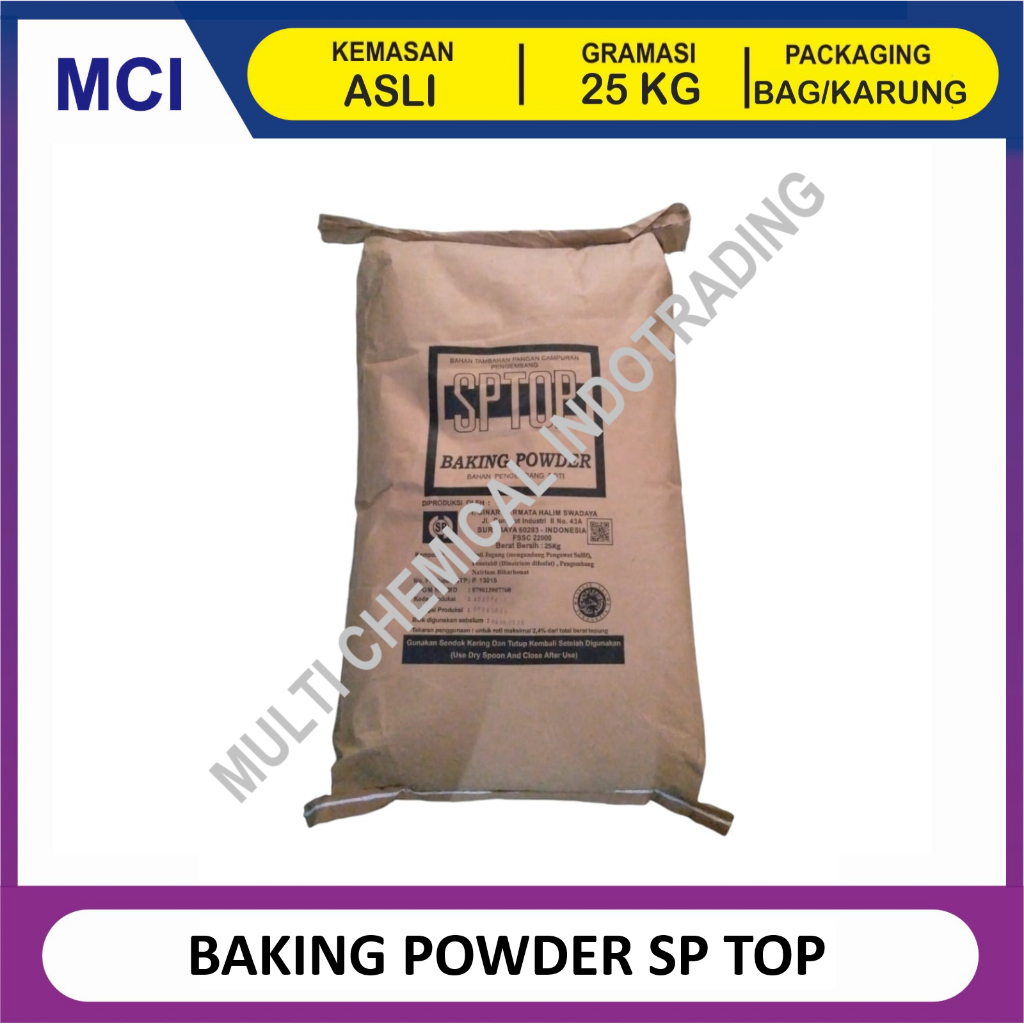 

(KHUSUS GOSEND/INSTANT) BAKING POWDER SP TOP PENGEMBANG ROTI - 1 BAG 25 KG