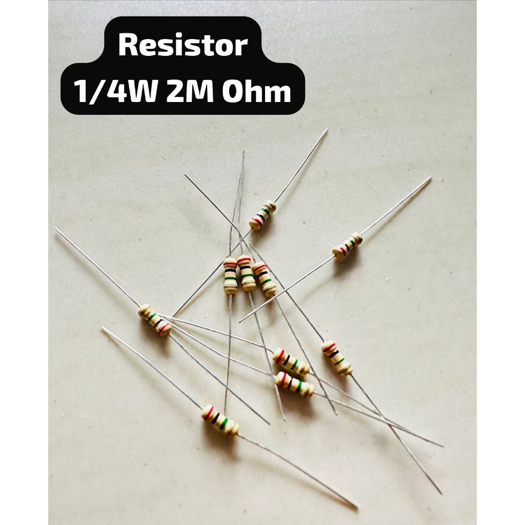 ISI 10pcs Resistor 2M Ohm 2 M Mega Ohm 1/4 Watt