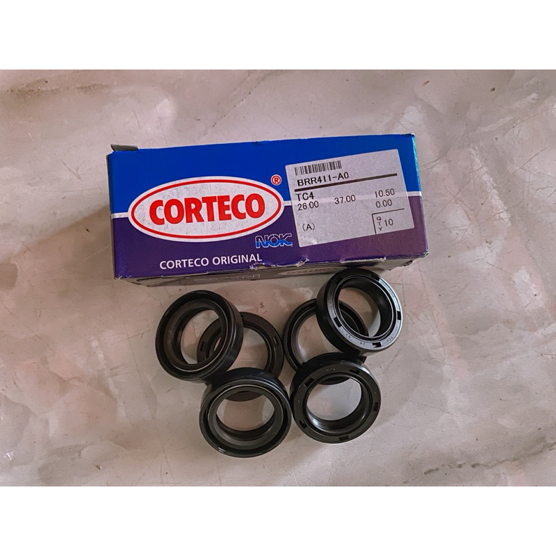 SIL SEAL SHOCK SKOK DEPAN BEBEK SUPRA,GRAND,BEAT NOK CORTECO TC4 26x37x10,5