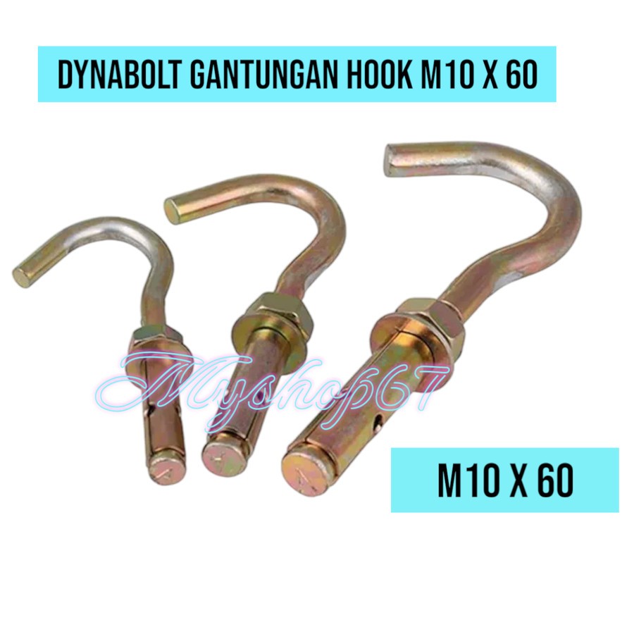 Dynabolt M10 x 60 dinabolt hook gantungan anchor