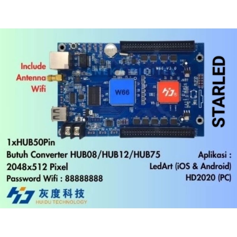 Controller Huidu HD W66 WiFi android control Raningtex