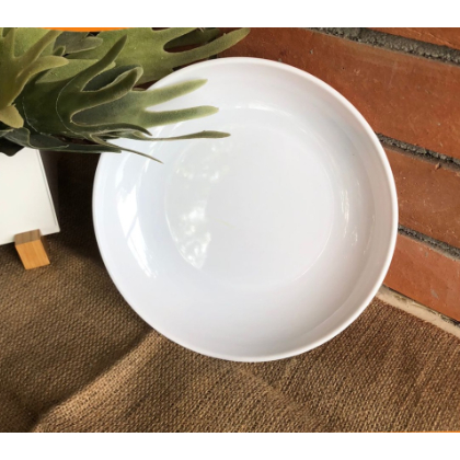 Piring Makan Saji Polos Warna Putih / Piring Plastik 2225 Putih / Piring Jual Harga Ecer