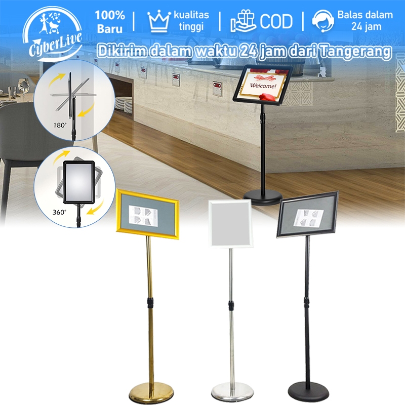

Stand Display Poster Stand Adjustable Menu Frame Sign Holder Display A3 Outdoor Indoor Standing