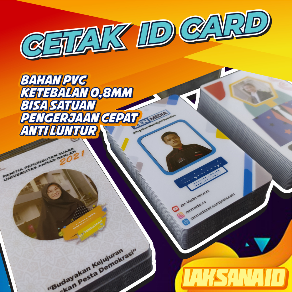 

CETAK ID CARD / MEMBER CARD 2 SISI BISA SATUAN