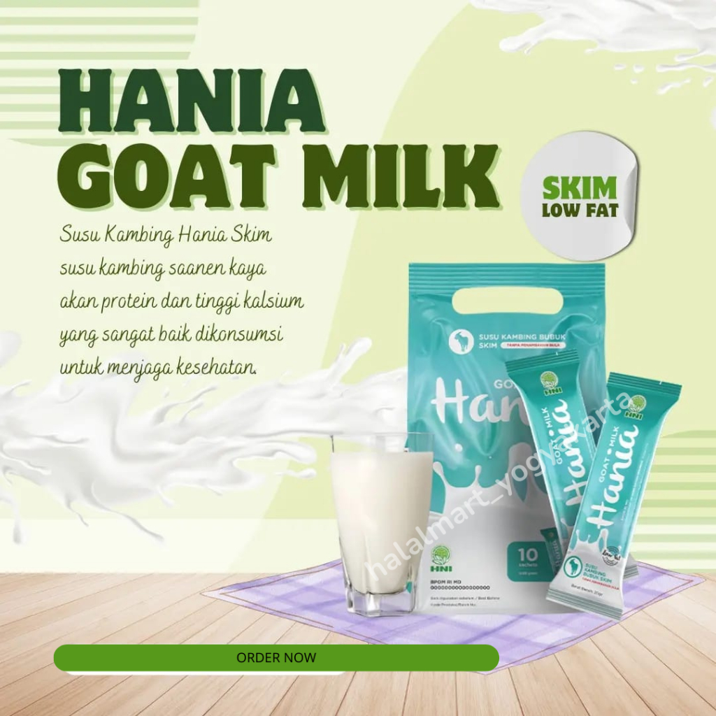 

RENDAH LEMAK COCOK BAGI YANG INGIN DIET- HANIA SUSU KAMBING SKIM LOW FAT