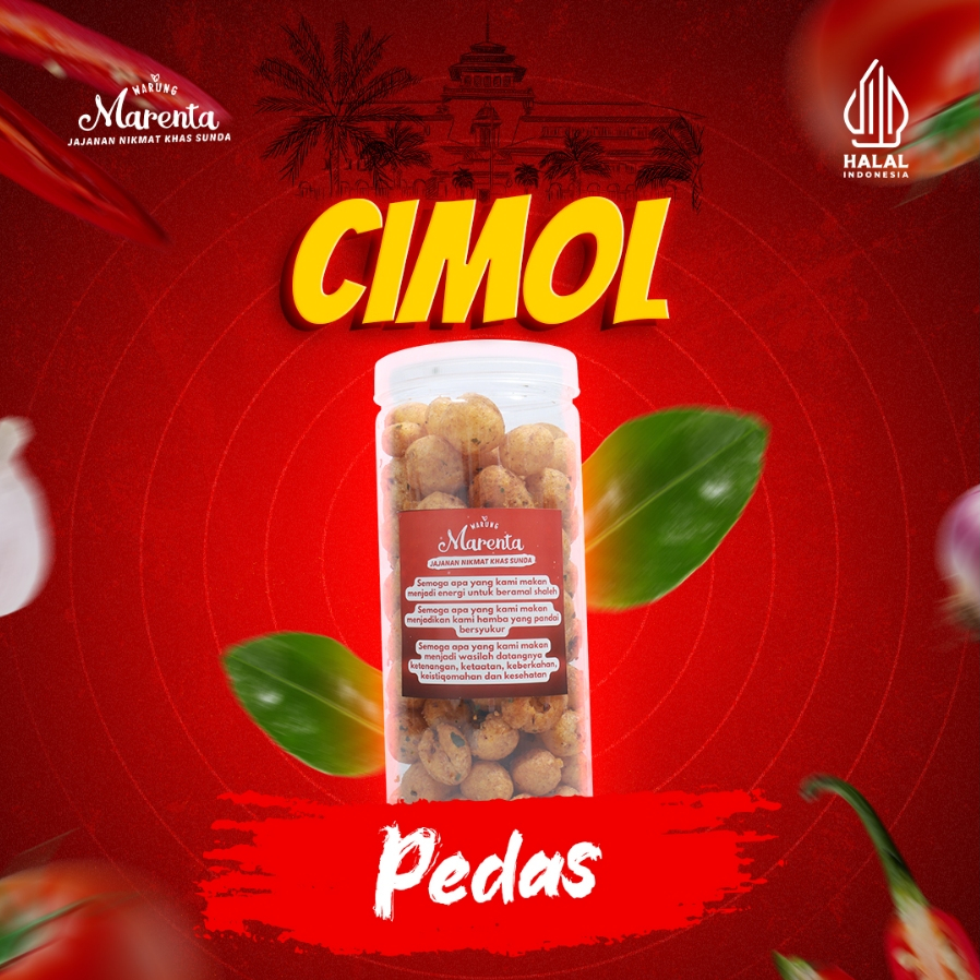 

TOPLES Warung Marenta Cimol Kering / Moring Cimol Crispy Renyah Original Pedas Daun Jeruk - 150gr