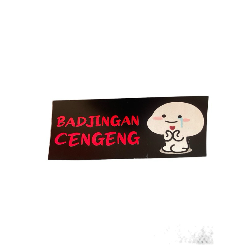 

Stiker kata-kata lucu BADJINGAN NGANTENG ukuran 7x3cm bahan vinil