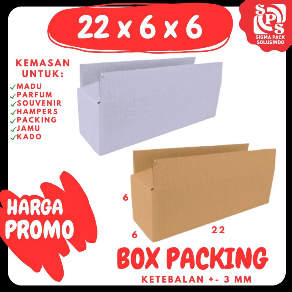 

Box 22x6x6 Kardus Packing A1 Karton Dus Kotak Kemasan Sparepart Jamu Madu Assesoris