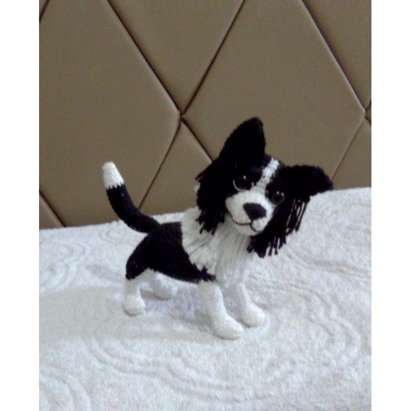 boneka rajut / amigurumi anjing border collie