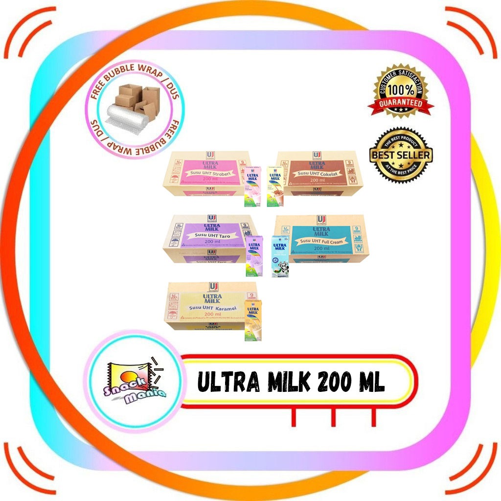 

Susu Ultra Milk UHT Fullcream Strawberry Coklat 200 ml x 24 pcs DUS