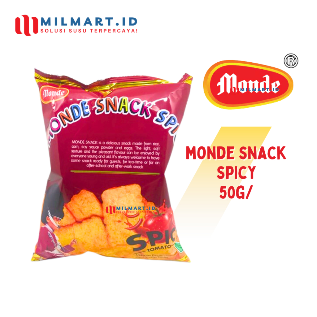 

MONDE SNACK SPICY TOMATO 50G SNAK MONDE CAMILAN JAJANAN PEDAS