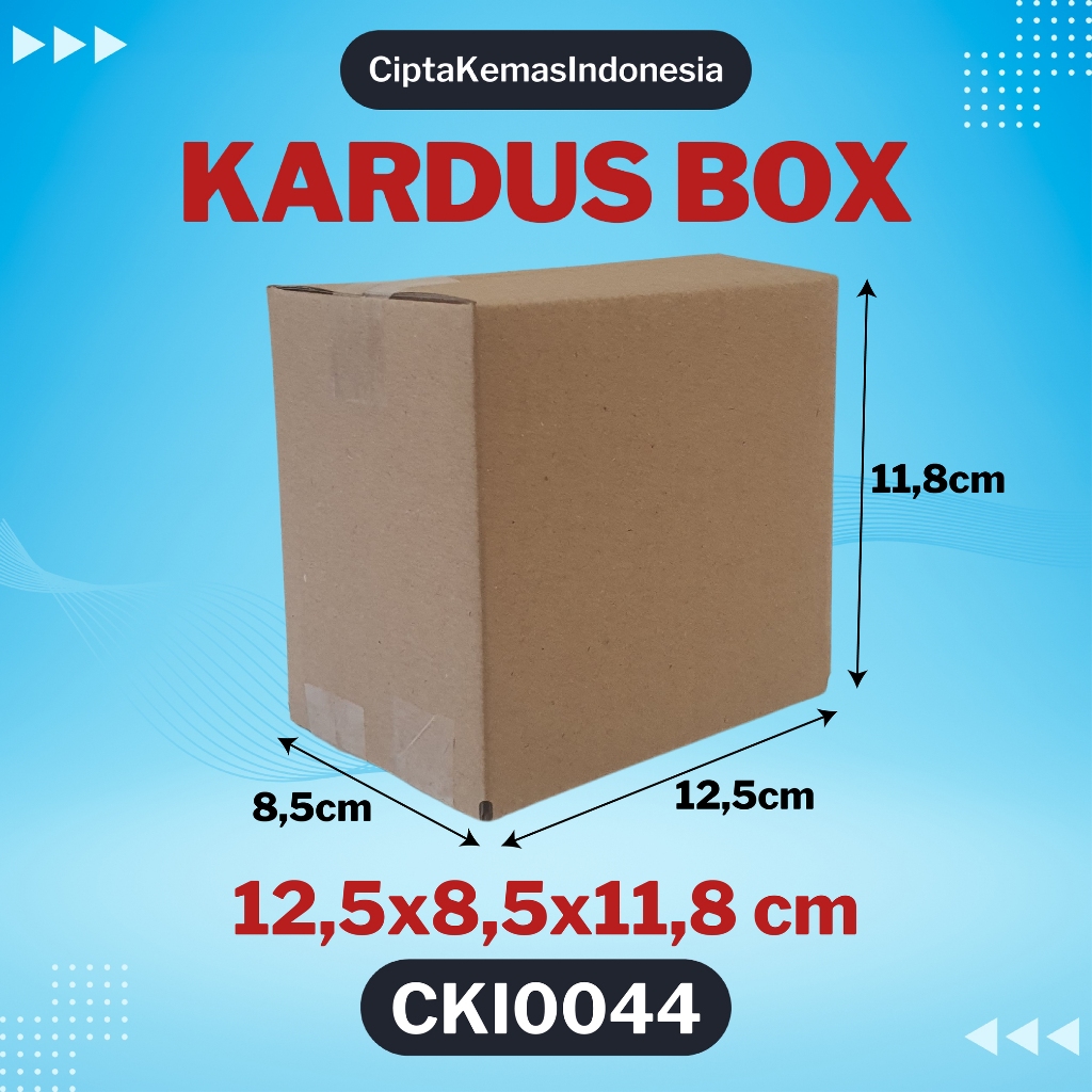 

Kardus Box Die Cut 12,5x8,5x11,8 cm Dus Packing Packaging Polos