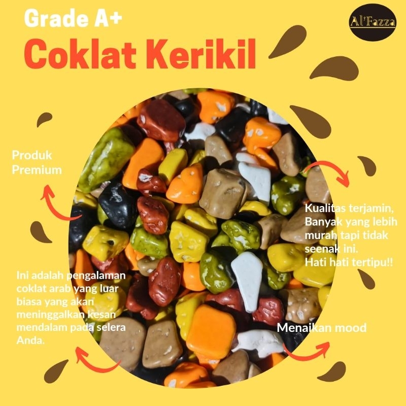 

Coklat kerikil PREMIUM 250gr / Coklat arab / Oleh oleh haji umroh