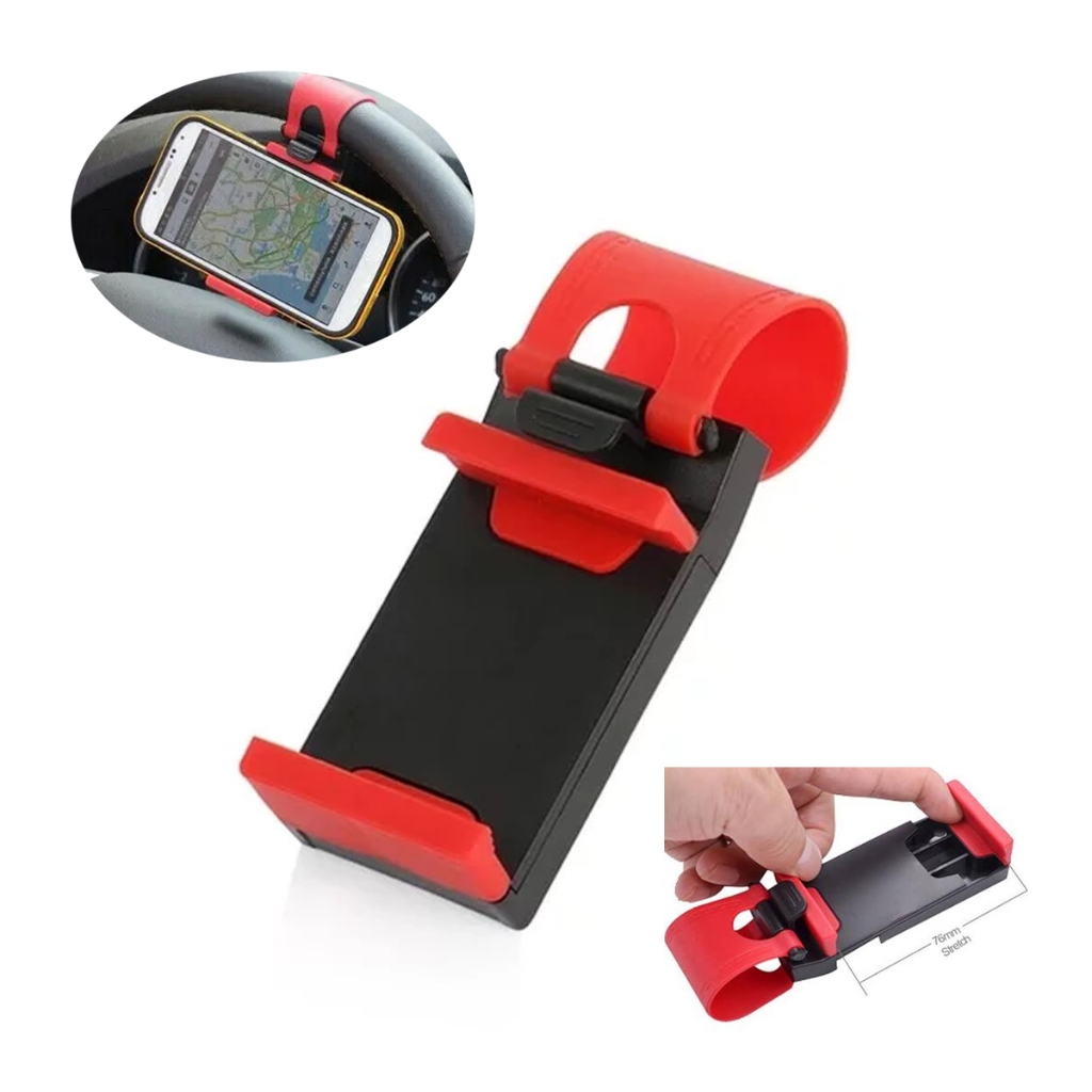 taqtiqtuq Holder HP Stir Mobil Car Steering Phone Holder setir Mobil Tempat Taruh Hp disetir Mobil