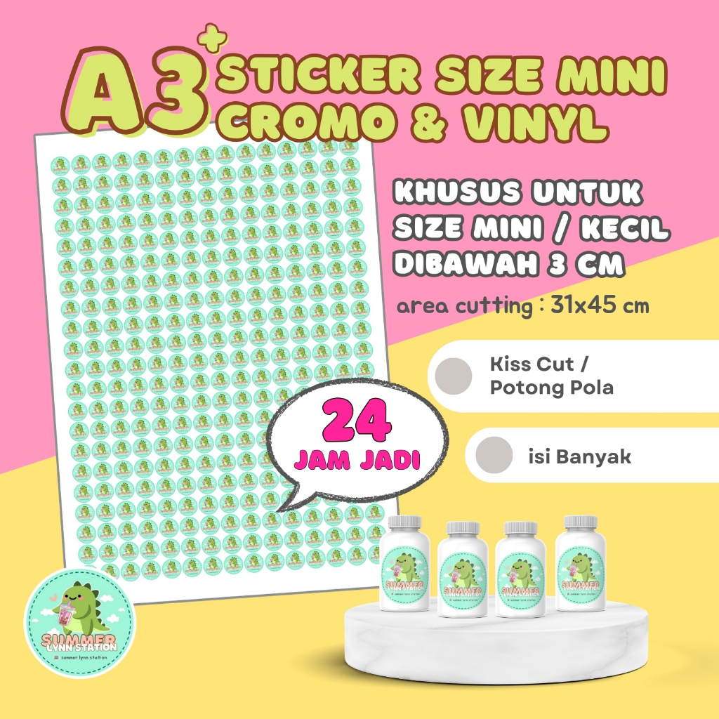 

Label Sticker A3 Khusus Ukuran Kecil Dibawah 3 cm ( PRINT & CUT )