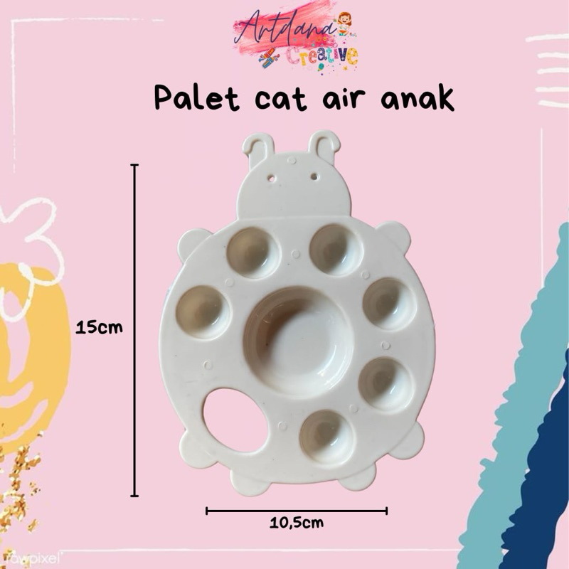 

Palet cat air / akrilik bentuk kumbang