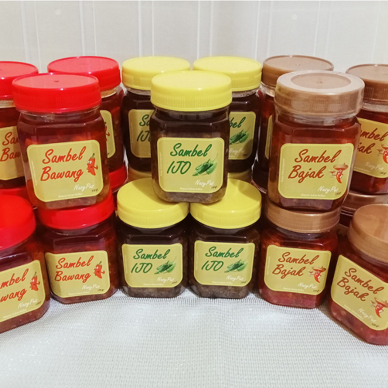 

Sambal bawang botol 150 gram homemade NasyPus / Sambal bajak extra pedas / sambal tanpa terasi