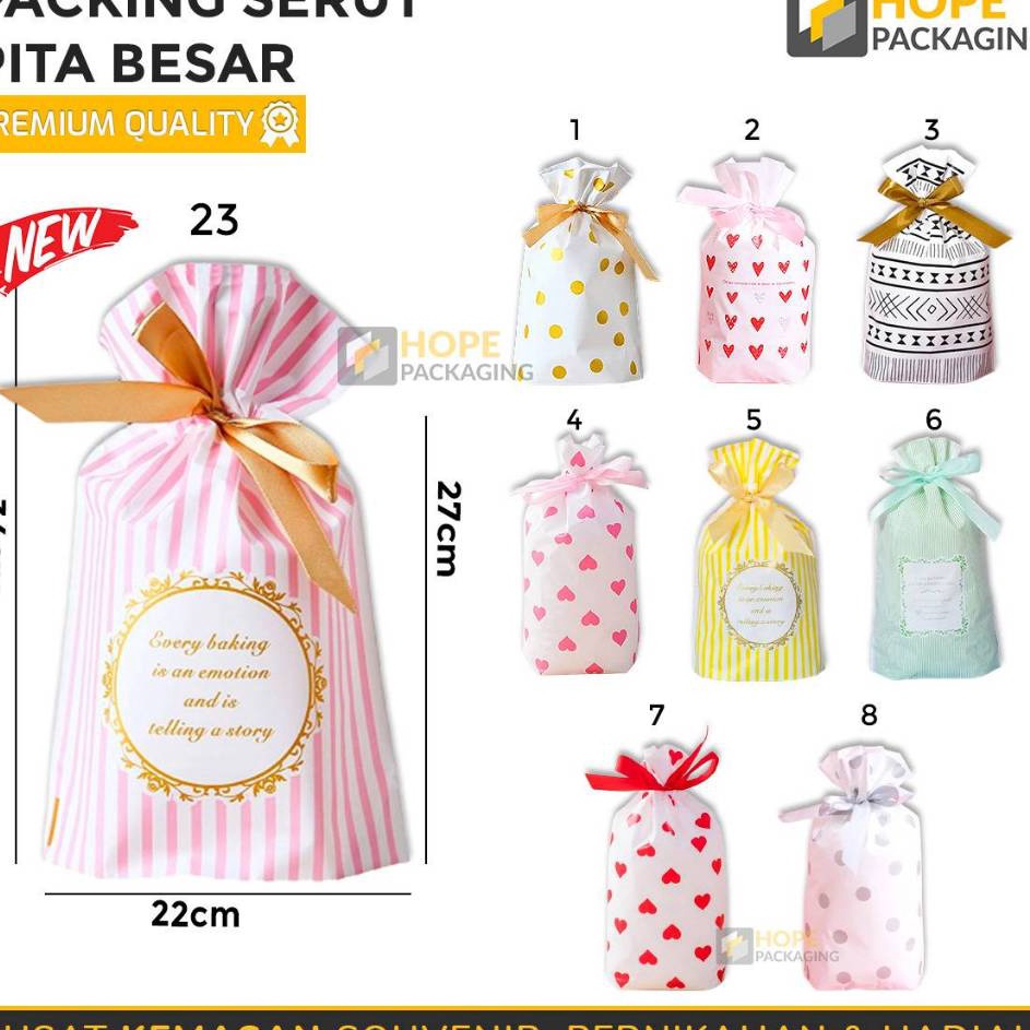 

DISKON SPESIAL Harga 5 pcs Kemasan Plastik Souvenir Ulang Tahun Plastik Serut Pita Ultah Anak Plastik Ikat Pita Packing Pita Serut Cookies Plastik Hampers Plastik Kue Natal Plastik Snack Ultah