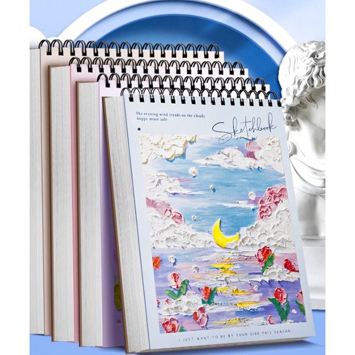 

BERKAH READYSketchbook A4 Buku Gambar A4 BUKU Sketsa Vertikal Jilid Spiral 45 Lembar 9 HalamanMotif ART 3DLukisanTERBARU PROMO TERMURAH