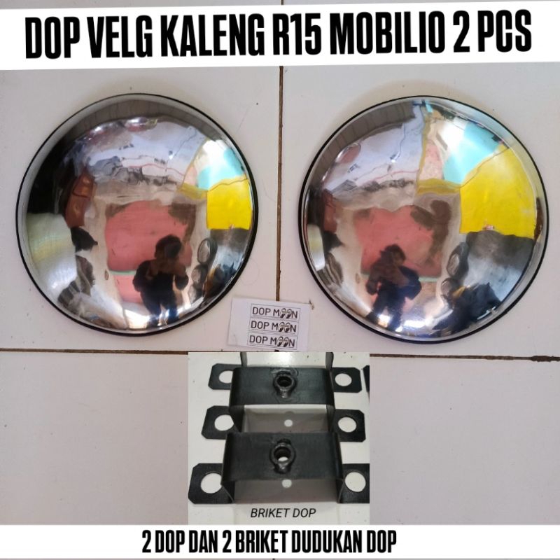 2pcs DOP RETRO VELG KALENG BRIO MOBILIO  R14 R15 PCD 4x100   - DOP MOON RETRO ALMUNIUM R14 R15