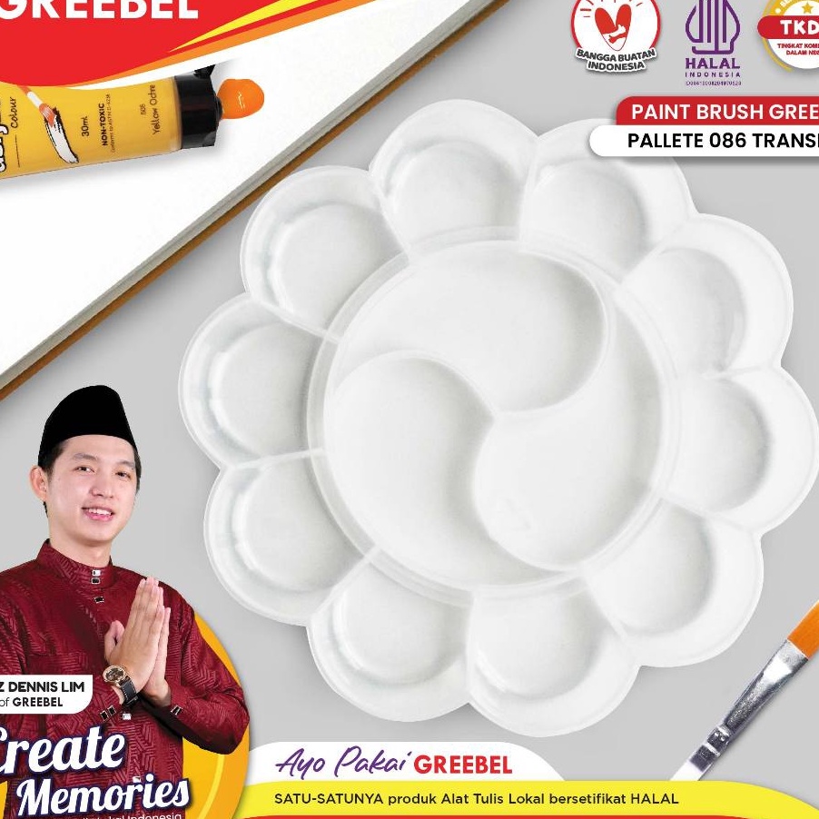 

MURAH Palet pallete piring cat 86 Transparan