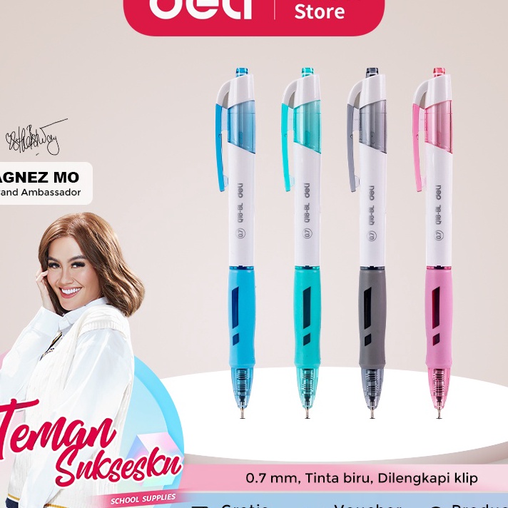 

PROMO AWAL TAHUN Deli Ballpoint Pen Bolpoin Pulpen 7mm Tinta Biru Isi 12 pcs Penulisan Halus Pegangan Nyaman EQ18