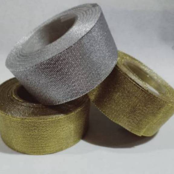 

SPESIAL Pita perak Pita Glitter besar 4cm pita Gliter pita kado pita Hampers