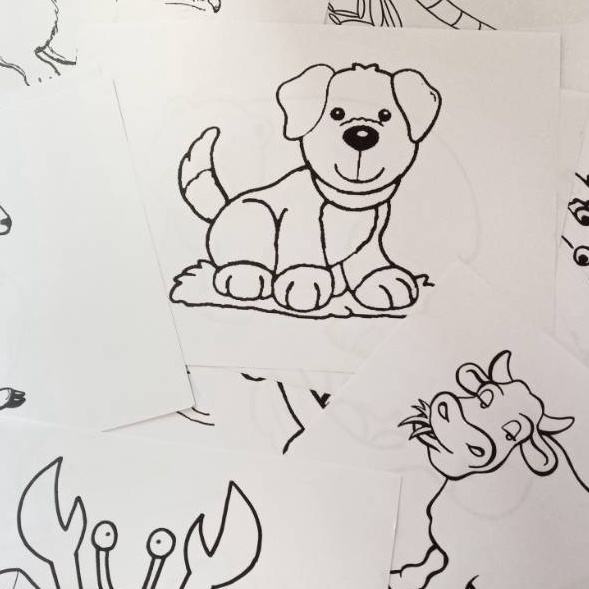 

READY STCOK Worksheet Lembar Mewarnai Anak 3 lembar