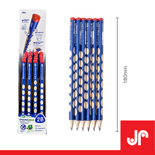 

M&G PENCIL GROOVED JUMBO TRIANGLE SHAPE/ PENSIL ANAK SEKOLAH 2B / PENSIL JUMBO