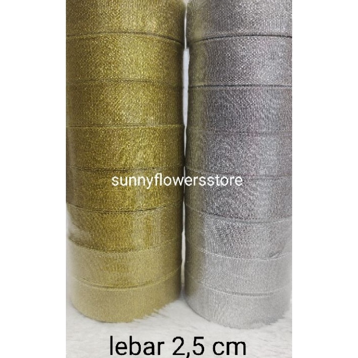 

SPESIAL BULAN INI PITA GLITER GOLD SILVER LEBAR 1 INCH