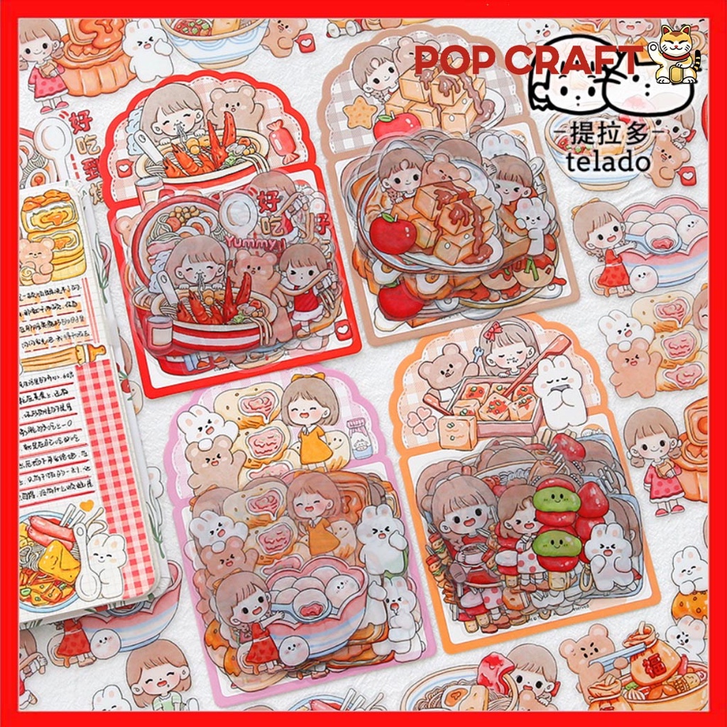 

PC 1 Pack Isi 40 Pcs Stiker Decor Botol Sticker Aesthetic Telado Boba Stiker Waterproof Mainan DIY