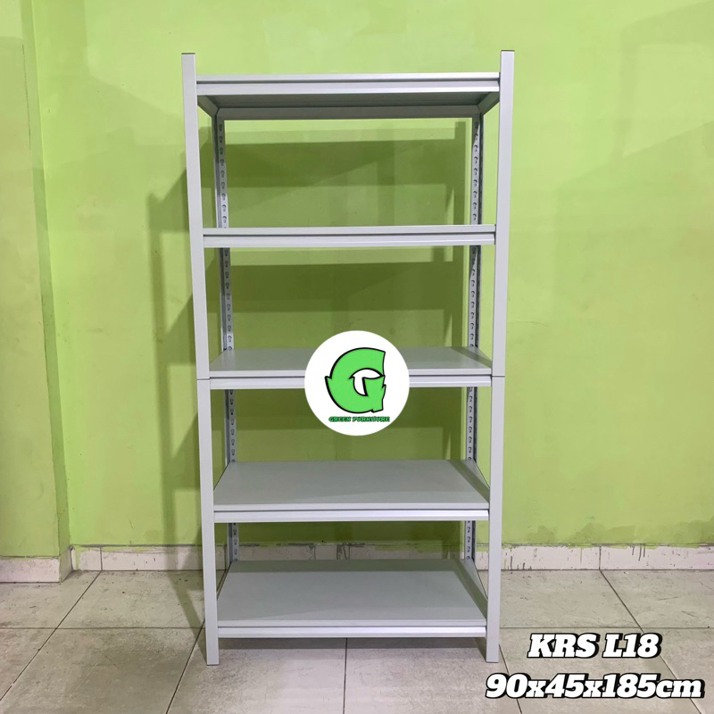 Rak serbaguna besi KRS L18 rak laundry rak tingkat rak perpustakaan