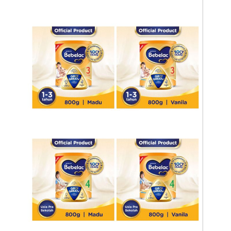 BEBELAC 3 MADU 800gr / BEBELAC 3 VANILA 800gr / BEBELAC 4 MADU 800gr / BEBELAC 4 VANILA 800gr / BEBE