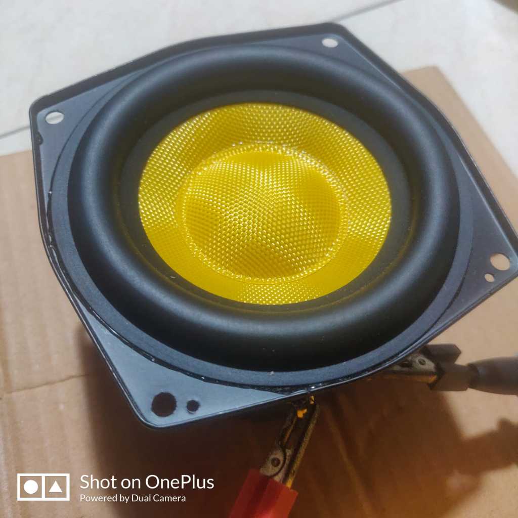 Speaker 4 Inch Yellow Fiber Glass untuk Pengganti JBL BOOMBOX 2, DIY Boombox dan Audio Lainnya 4 Ohm