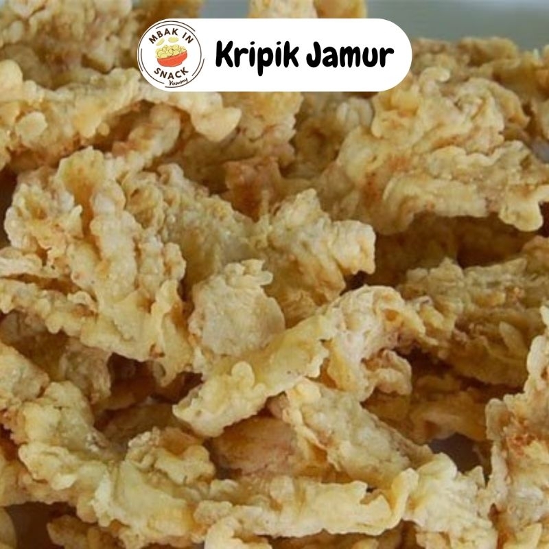 

Kripik Jamur Tiram Crispy 500gr/Kripik Jamur Original Enak