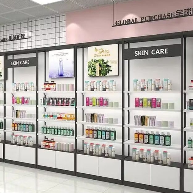 Rak Display Kosmetik 4 Rak Toko KosmetikIRak Display Toko RetailITerima Custome Warna