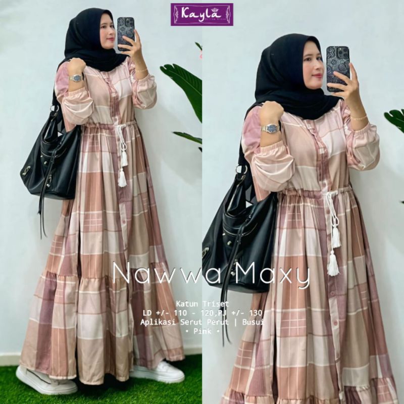 GAMIS PREMIYUM NAWWA MAXY Nawwa Maxy By Kayla Dress Muslim Gamis Busui DEVA DRESS KHEYRA