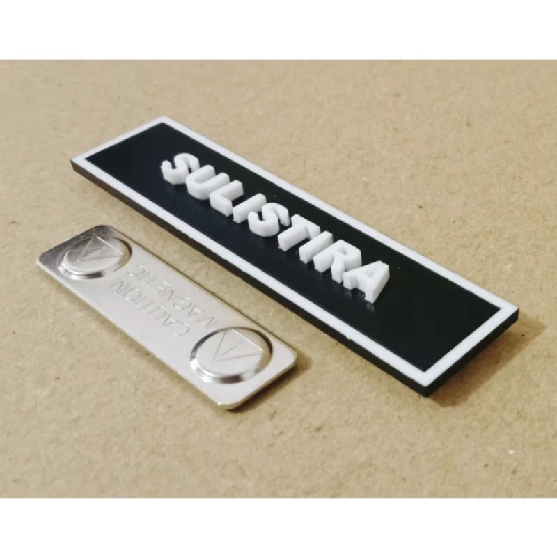 

Nametag papan nama timbul nama dada akrilik Custom papan nama PREMIUM TERBARU