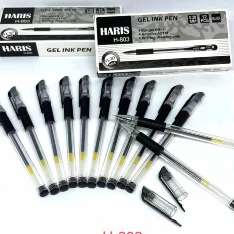 

NEWPRODUCT Pulpen Gel Pen Haris H83 PER BOX 12 pcs Pulpen Haris 12 pcs Hitam Pulpen Hitam Haris