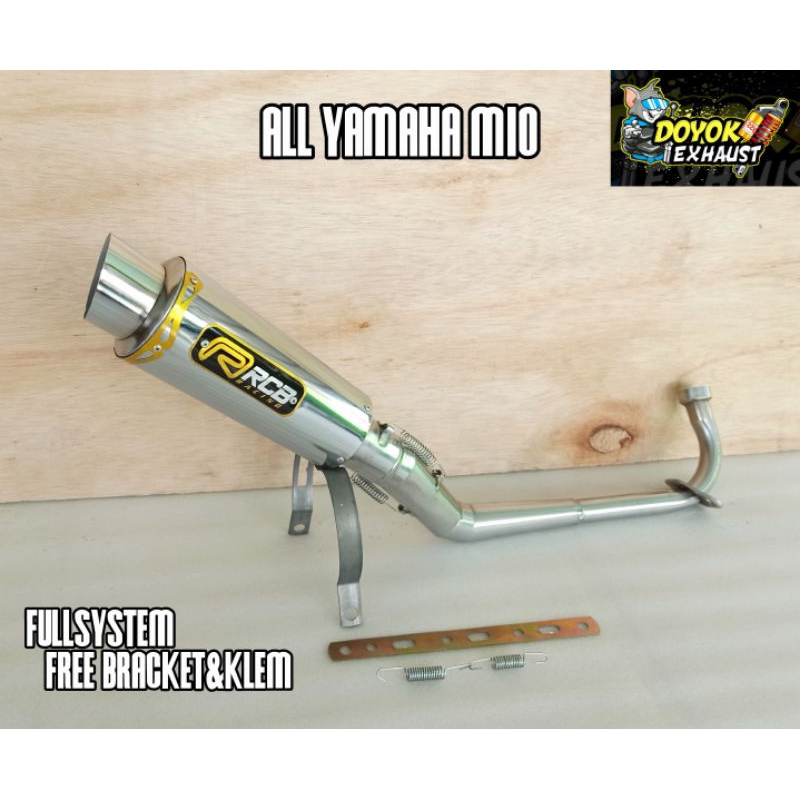 knalpot racing RCB RALIVE untuk motor YAMAHA MIO ALL VARIAN/TYPE. Mio sporty/smille. Mio Soul GT. Mi
