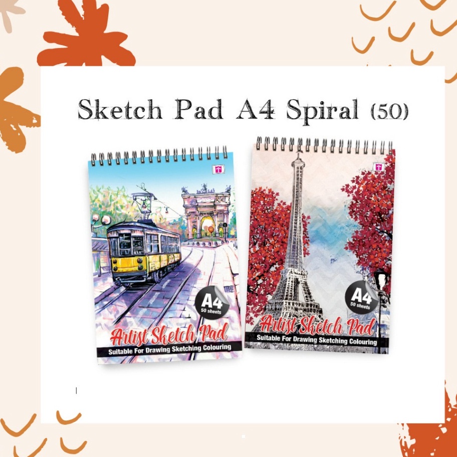 

DISKON Tiara spiral sketch book A4 25lbr5lbr 15gsm