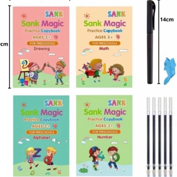 

KELUARAN TERBARU Buku Edukasi Sank Magic Practice Book 4in1 Isi 4 Buku Pulpen