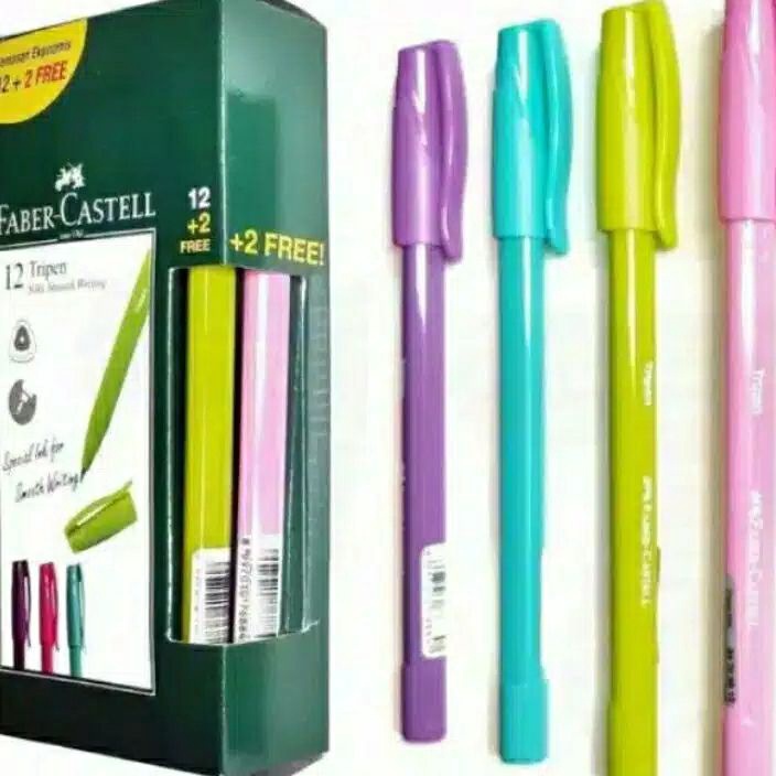 

BIG SALE Pulpen Tripen Faber Castell Black Ink Beli 1 Lusin Free 2 pcs