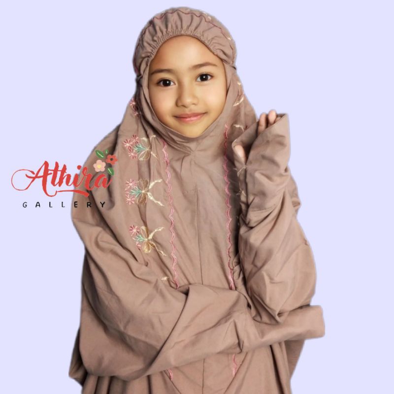 Mukena anak terusan Pita anak bordir tanggung remaja SD SMP Athira Gallery